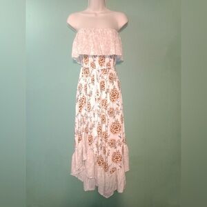 NWT Forever 21 Floral Strapless Maxi Dress M | Vacation Boho Gift